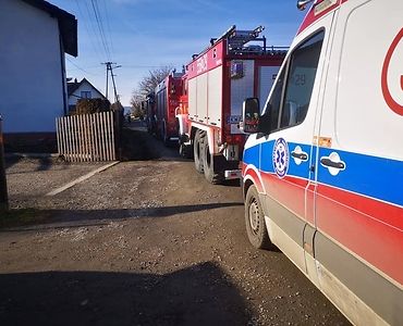 wypadek przy wycince drzewa, gmina gnojno, Sułkowice, powiat wadowicki