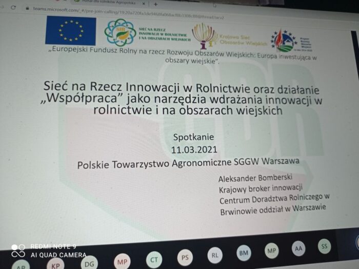 działanie Współpraca, PTA Warszawa, SGGW, Grupa Operacyjna, innowacyjne projekty, badania i rozwój