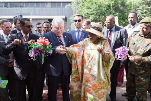 Lech Wałęsa i Dlamini Zuma