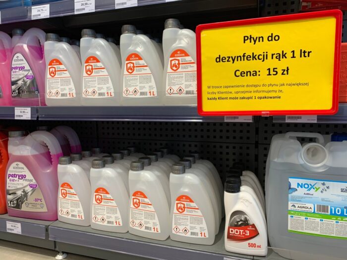 płyn do dezynfekcji rąk, zakład w Jedliczu, orlen, pandemia koronawirusa