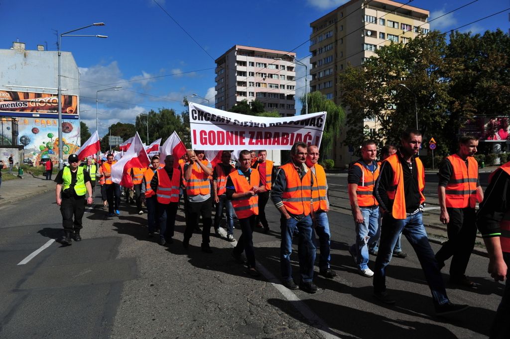Lasy państwowe, pracownicy leśni, protest, szczecin