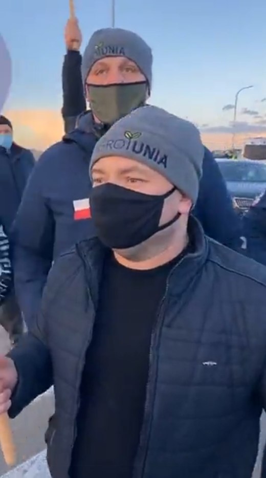 AGROunia, Michał Kołodziejczakz atrzymany przez policję, Mateusz Morawiecki, AGROunia na obwodnicy Wrześni