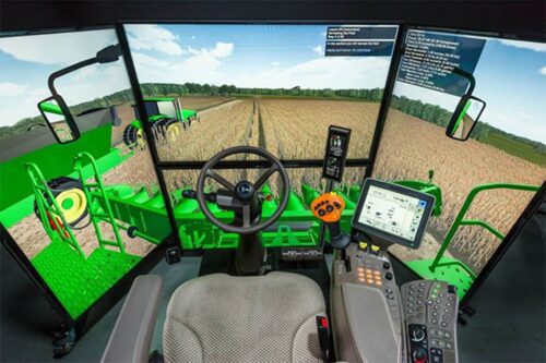 Symulator kombajnu zbożowego John Deere GoHarvest Premium