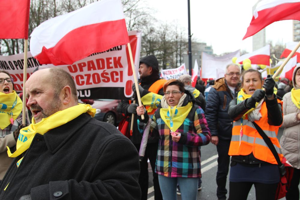 protest, Sejm, zakupy, handlowcy, podatek handlowy, rząd, PiS, pieniądze, praca