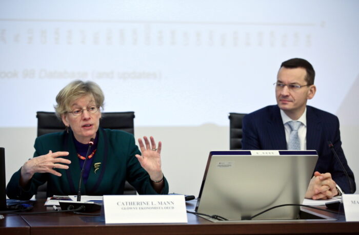 Catherine L. Mann, Mateusz Morawiecki, raport OECD