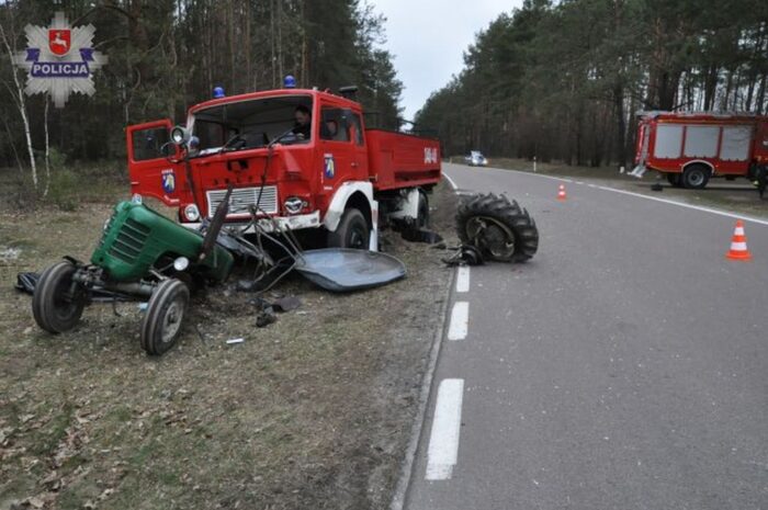 policja, wypadek, Biała Podlaska, traktor, ciągnik, prokuratura