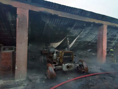 pożary w gospodarstwach, Tropiszów, JRG4Kraków, OSP Pobiednik Mały