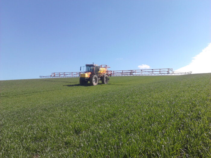 pszenica ozima, oprysk, opryskiwacz samojezdny, T1