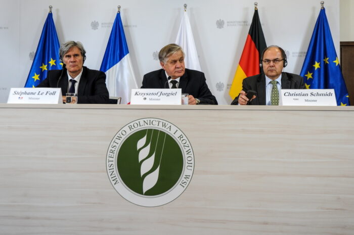 krzysztof jurgiel, Christian Schmidt, Stephane Le Foll, rynek mleka, rynek trzody chlewnej