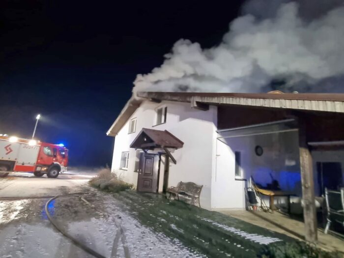 pożar, gospodarstwo, kurnik, indyki, straty