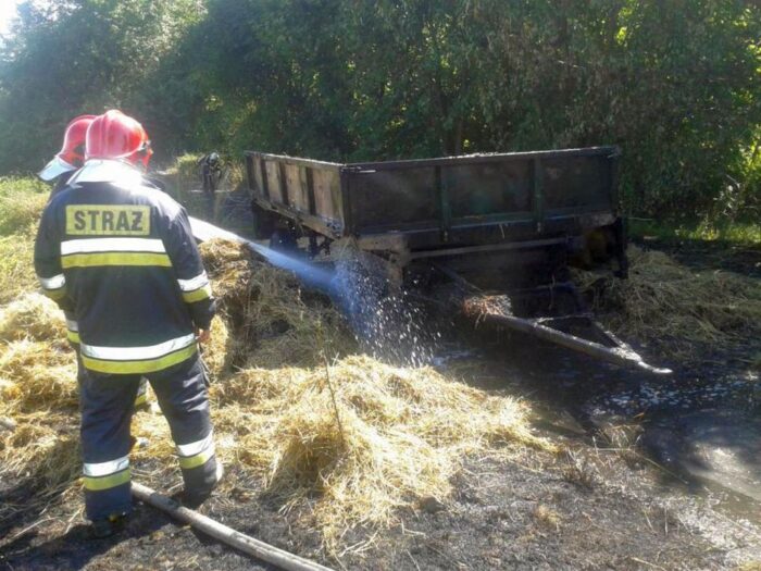 straż pożarna, pożary maszyn rolniczych, gaśnice