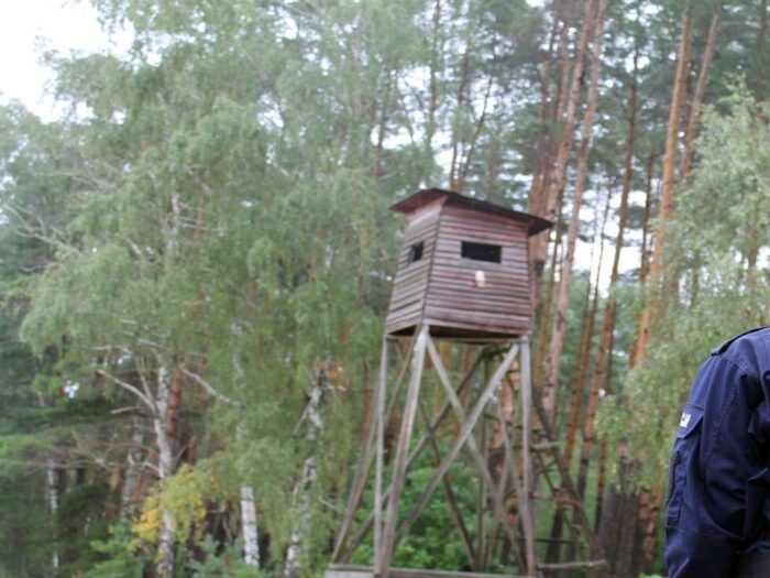 postrzelenie na polowaniu,  Sieniec, powiat wieluński, KPP w Wieluniu