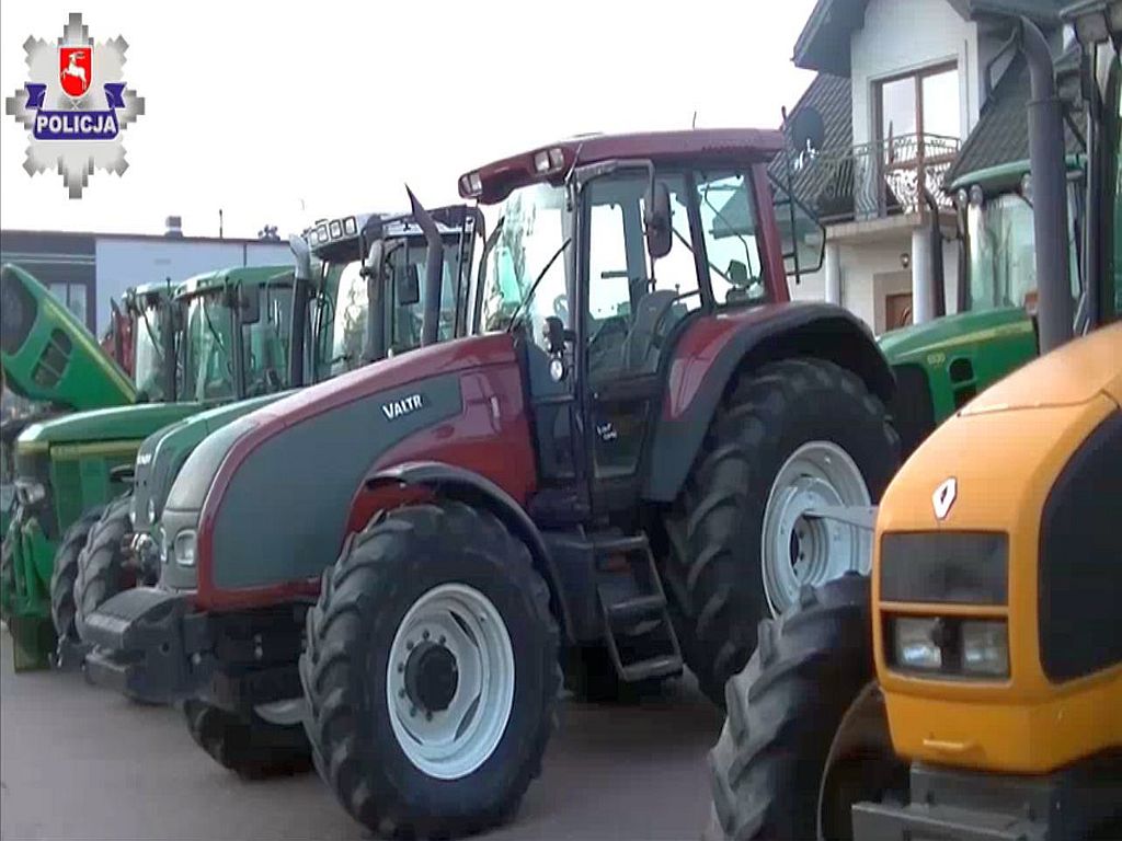 ciągniki, maszyny rolnicze, lublin, kradzione ciągniki, policja