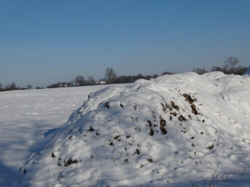 pryzma, buraki, śnieg