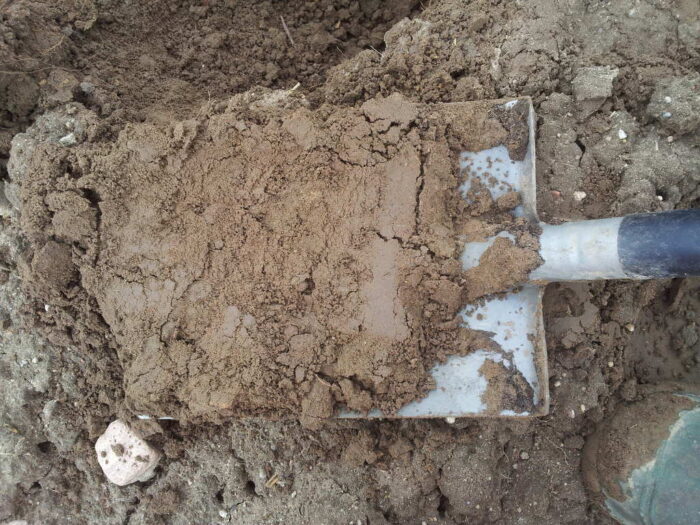 gleba, pobieranie prób, szpadel