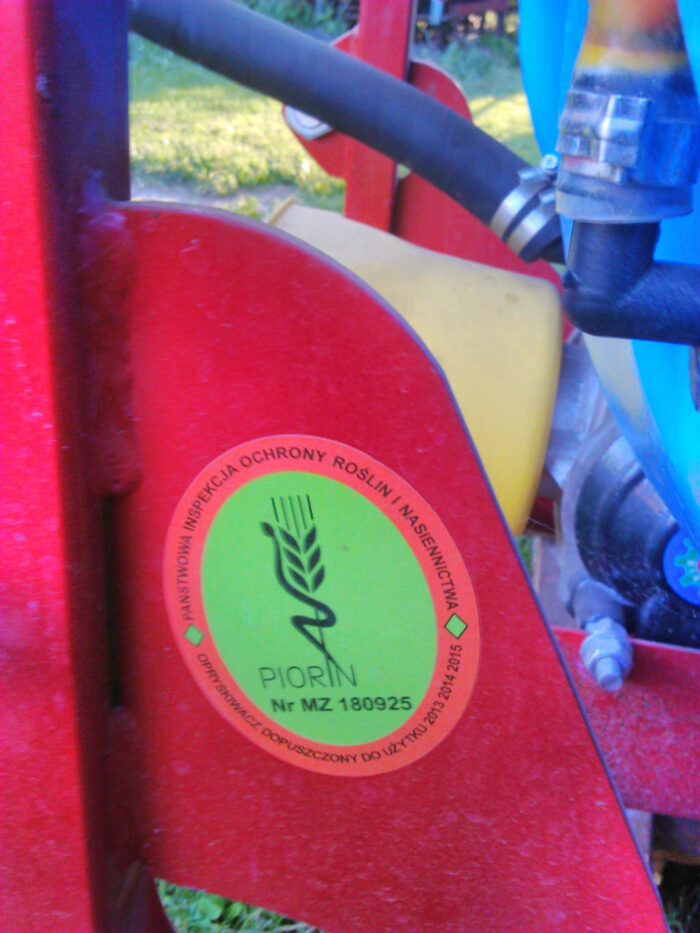 nalepka, opryskiwacz