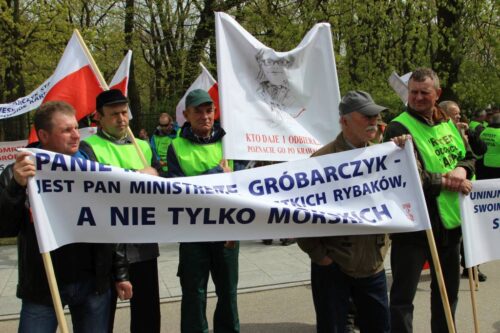 protest rybaków, Rybacki Sztab Kryzysowy, rekompensaty, Ogólnopolski Protest Rybaków, protest w Warszawie, rząd PiS