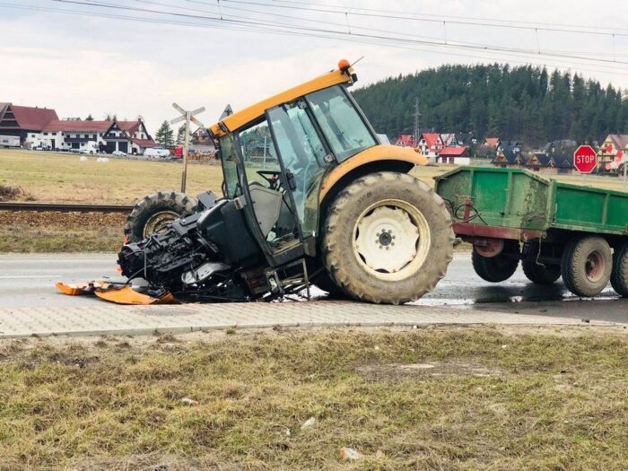 wypadki z udziałem ciągników rolniczych, wypadki na drogach, gmina Mniszków, powiat opoczyński, Szaflary