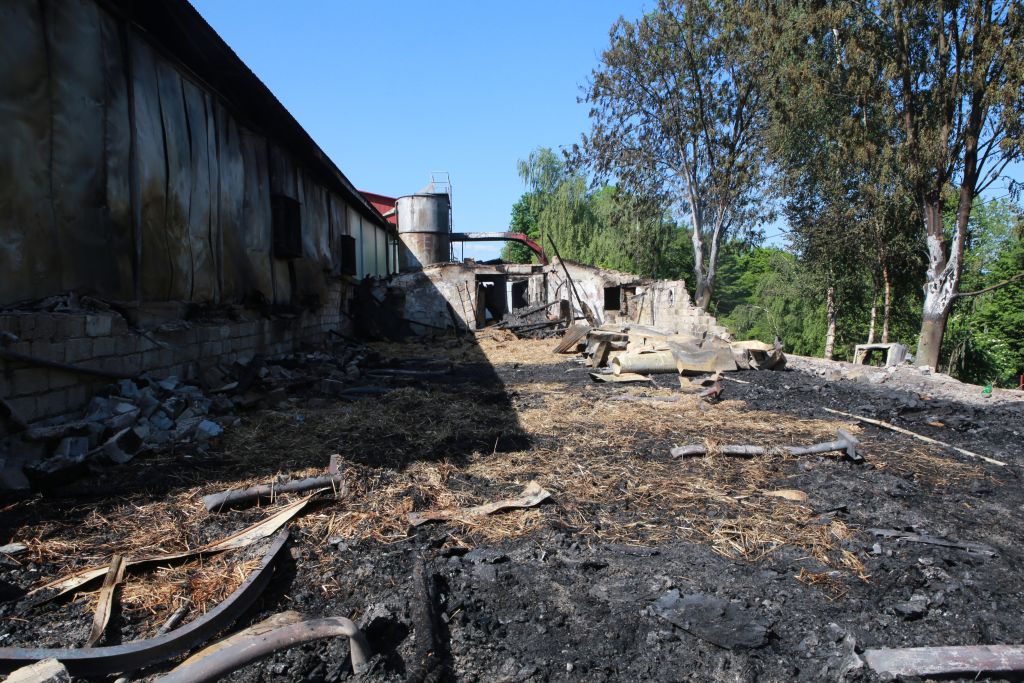 pożar kurnika, kury, drób, zakłady drobiarskie w Lubomierzu, bochnia, małopolska