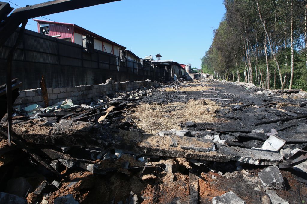 pożar kurnika, kury, drób, zakłady drobiarskie w Lubomierzu, bochnia, małopolska