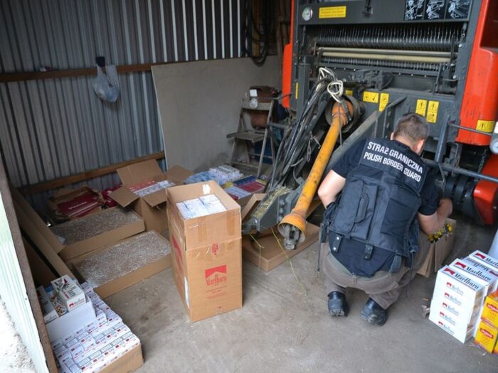 wytwornia papierosów, przestępczość, straż graniczna, powiat mławski, Lipowiec Kościelny