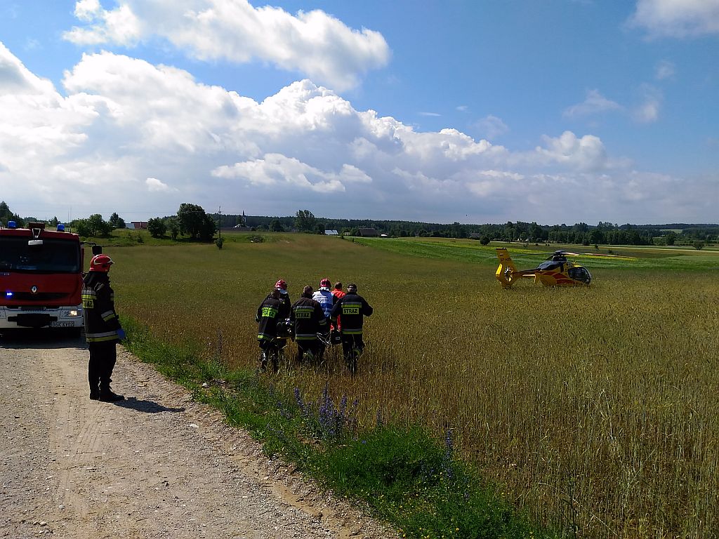 wypadki z udziałem rolników, tragedie na polu, tragedie na drodze, prace polowe, policja, straż pożarna