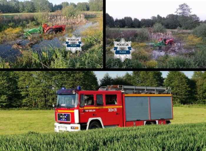 wypadek, zdarzenie, prace polowe, ciągnik, śmierć traktorzysty