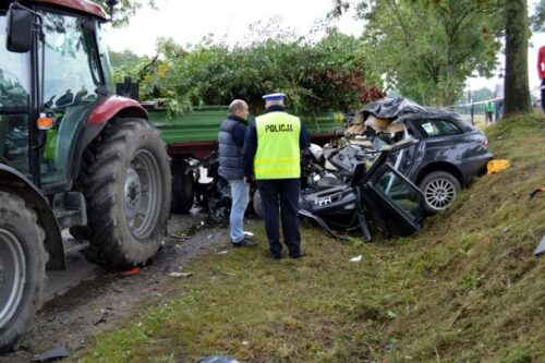 wypadki z udziałem maszyn rolniczych, policja, wypadki na drogach, mazowsze, lubelszczyzna