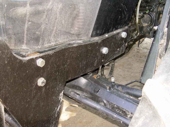 płyta nośna zamocowana do wspornika