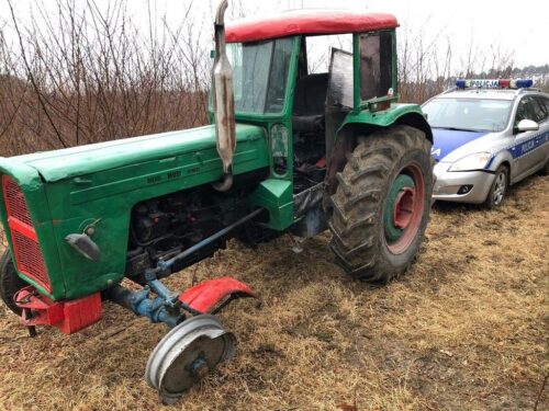 pijani traktorzyści, ucieczka przed policyjnym patrolem, kontrole drogowe, nowy tomyśl, olbięcin, wólka tyrzyńska