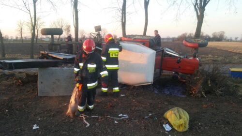 wypadki z udziałem ciągników, wypadki na polu, radziejów, gmina osięciny, kujawy