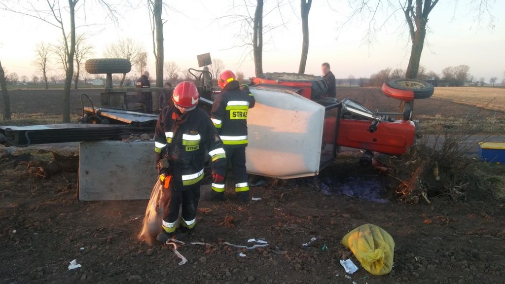 wypadki z udziałem ciągników, wypadki na polu, radziejów, gmina osięciny, kujawy