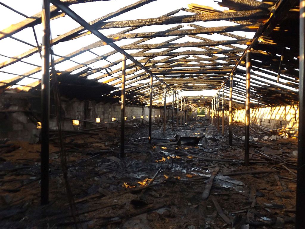 radlin, kielce, leśniówka, świętokrzyskie, kurczęta spłonęły w pożarze, straż pożarna