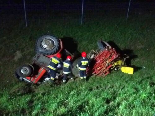 wypadki z udziałem ciągników, wypadki na drogach, rawicz, wielkopolska, prace polowe