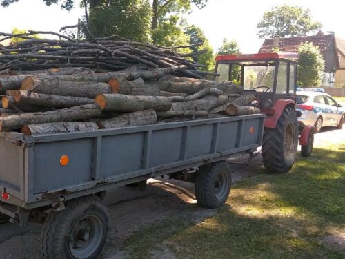 kontrola ciągników rolniczych, powiat szczycieński, warmia i mazury, policja