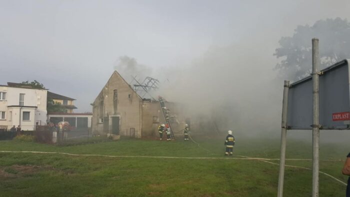 pożar chlewni, zbrachlin, gmina pruszcz pomorski, powiat świecki