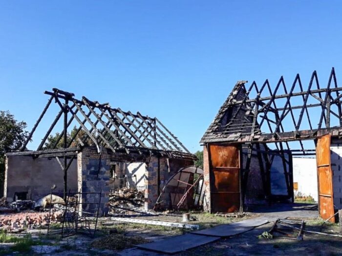 stargard gubiński, gubin, pożar w gospodarstwie, podpalenie budynków gospodarczych