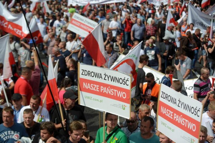 protest, rolnicy protestują w Warszawie, protest rolników, protest sadowników