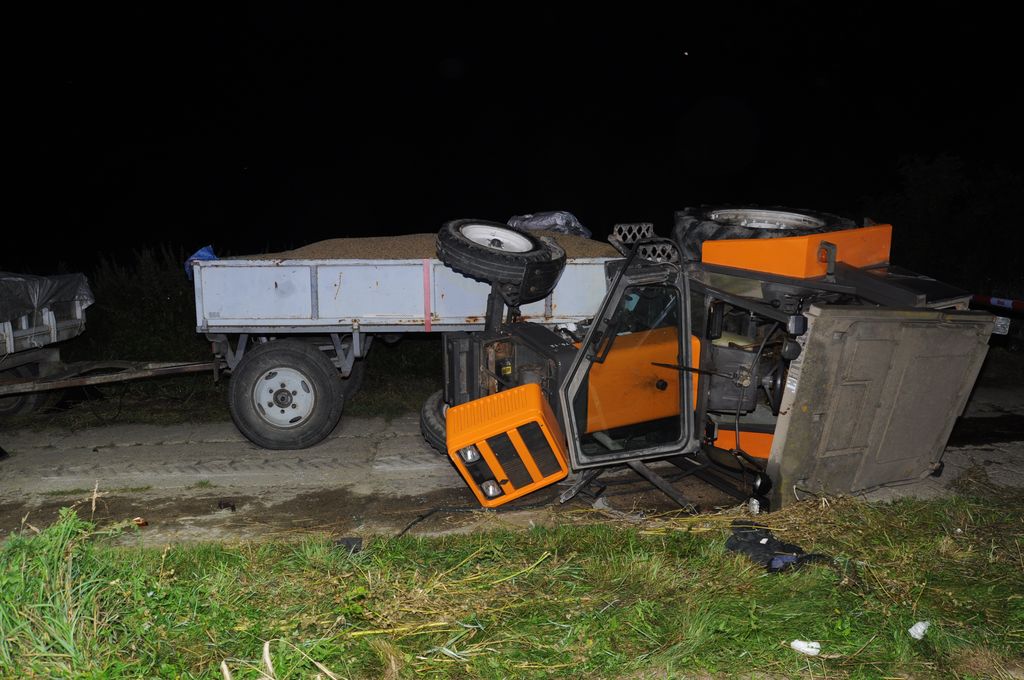 alkohol, wypadek, lubelskie, wypadek z udziałem pijanego rolnika, podkarpackie
