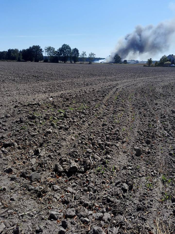 pożar, straż pożarny, Lubliniec, pożar w łagiewnikach małych, śląskie