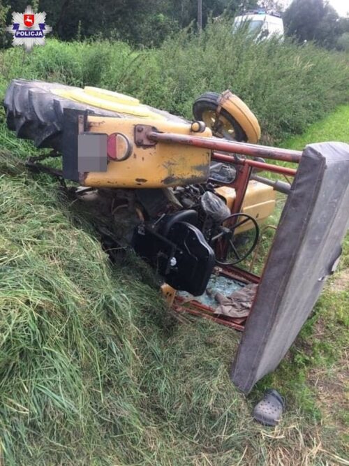 wypadki z udziałem ciągników, gmina Leśniowice, powiat chełmski, lubelszczyzna