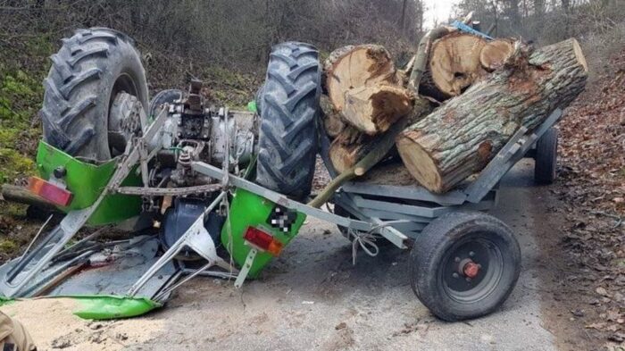 wypadki z udziiałerm ciągników, Wielkopolska, klukowo, powiat złotowski, Nagórzany, powiat sanocki