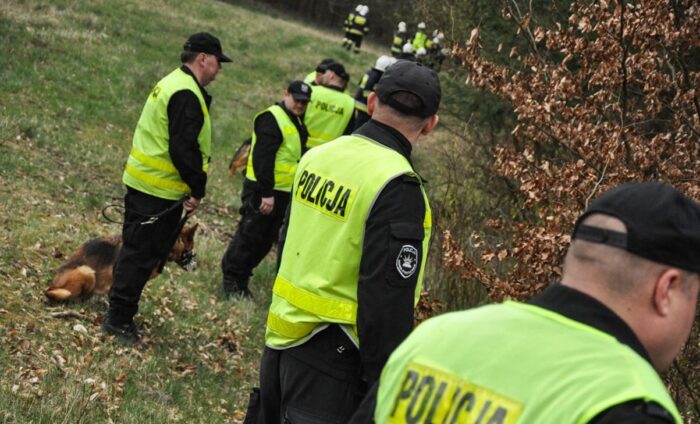 policja, grzybobranie, poszukiwanie zaginionego grzybiarza, grzyby