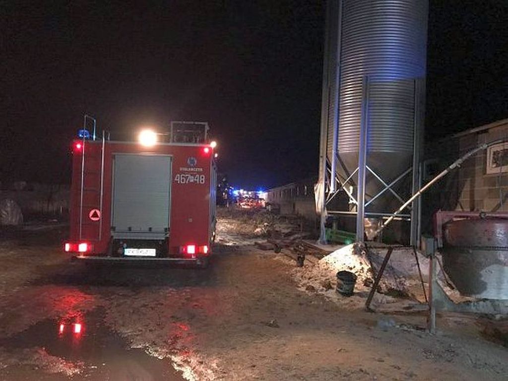 pozar w gospodarstwie, Świba, powiat kępiński, kępno, Jarosław Kucharzak