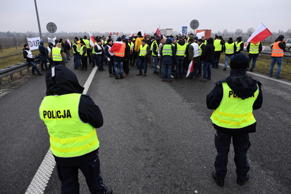 protesty rolników, blokada a2, agrounia, Sylwester Marczak