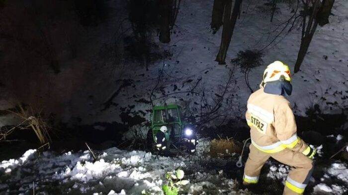 Łososina Górna, gmina Limanowa, limanowa, laskowa, wypadki z udziałem ciągników