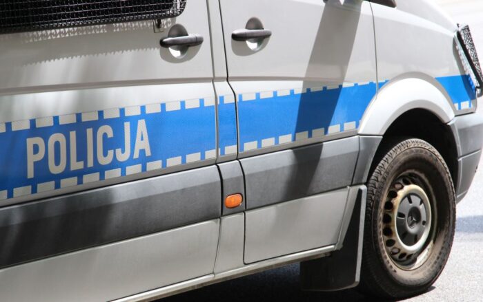 wypadek, policja, Myszyniec