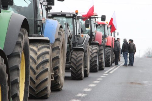 protesty rolników, blokada DK 25, Tuchola, Sępólno Krajeńskie, Koronowo