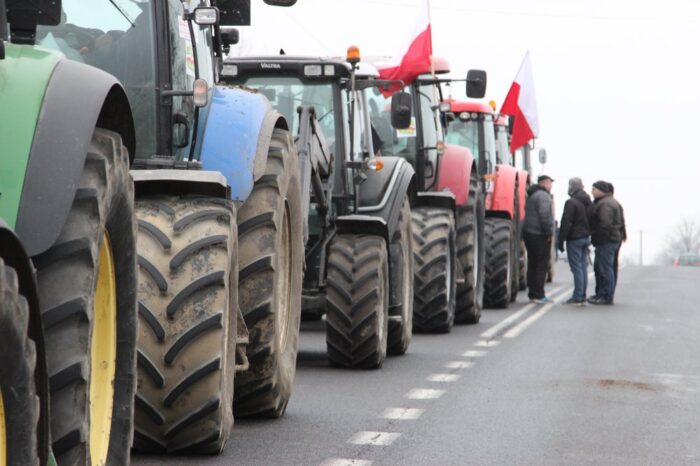 protesty rolników, blokada DK 25, Tuchola, Sępólno Krajeńskie, Koronowo
