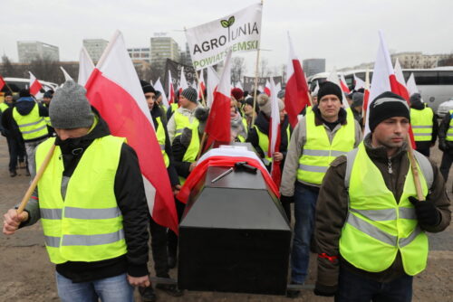 protest rolników w warszawie, warszawa, agrounia, michał kołodziejczak, pałac prezydencki
